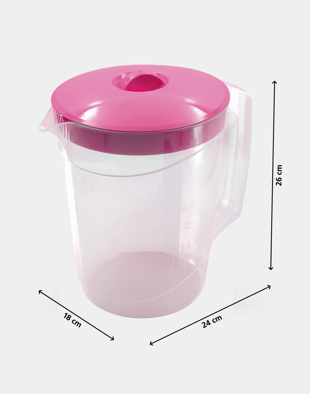 Jarra de Plástico 4 L con Tapa de 3 Posiciones y Graduación, Libre de BPA | Torosqui - Image 6