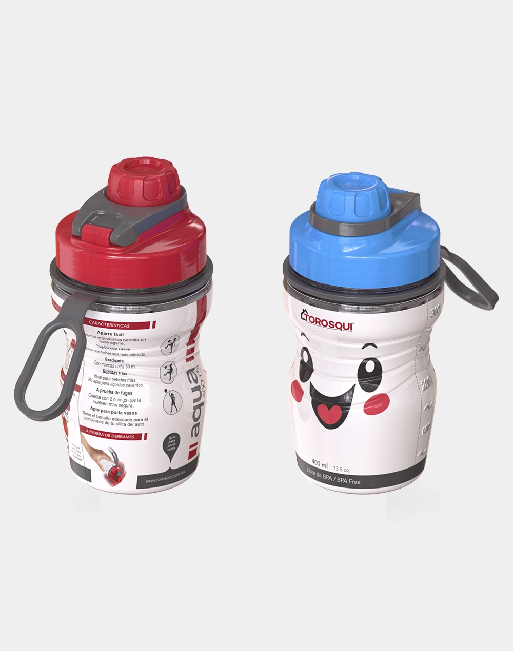 Botella Aqua de Plástico 400 ml con Mezclador, Hermética y Libre de BPA | Torosqui - Image 13