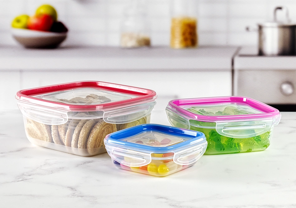 Hermético Bicolor Pro Cuadrado 1.25 L Contenedor Hermético Apilable | Torosqui - Image 3