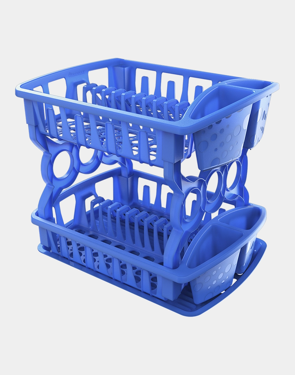 Escurridor de Trastes de Dos Pisos con Charola, Ahorra Espacio, Plástico Resistente | Torosqui - Image 3